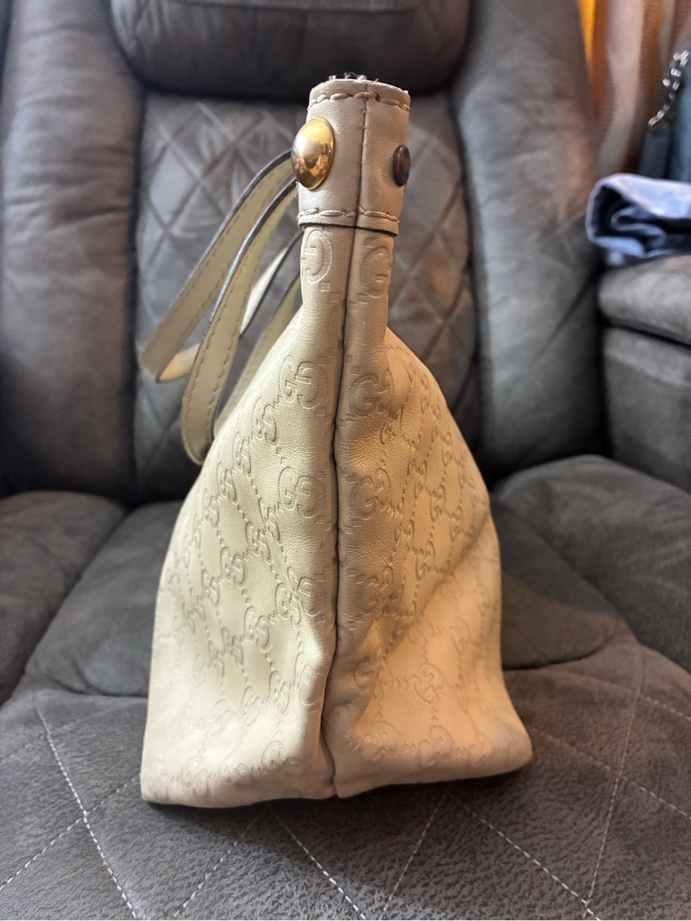 Authentic Gucci Monogram Embossed Tote - Picture 2 of 12